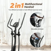 MERACH Elliptical Exercise Machine, 16 Adjustable Workout Levels Silent Magnetic Resistance Fitness Equipment, Compatible Fitness App, 350 lbs Capacity