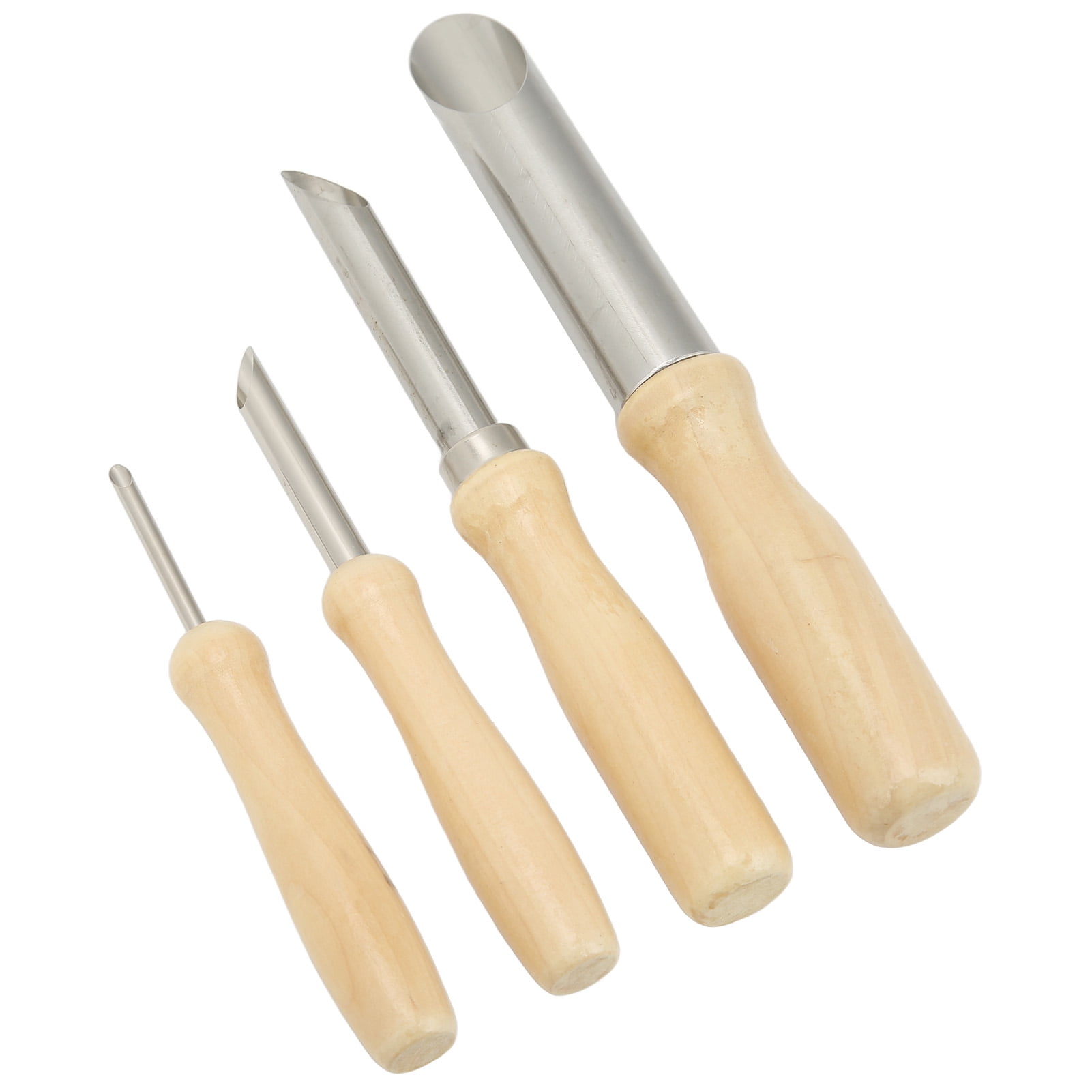 Clay Hole Cutters, Round Stainless Steel Pottery Punch Hole Cutter Log Handle For Clay For