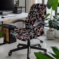 thumbnail image 2 of FKELYI Office Chair Cover Anti-Dust Swivel Chair Slipcover Stretchable Fabric Computer Chair Protector for Home Office Decoration, Colorful Butterfly Print, Large, 2 of 6