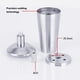 thumbnail image 4 of 4 patas de acero inoxidable engrosadas para muebles, patas ajustables para gabinetes, patas para sofás, muebles, 4 of 5