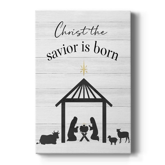 The Savior is Born Premium Gallery Wrapped Canvas - Ready to Hang
