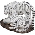 thumbnail image 4 of Ebros 10.25" Wide Embracing Albino Bengal White Tiger Couple Statue As Predator Forest Tigers Giant Cats Decorative Resin Collection Figurine Perfect for Shelves Desktops Decors, 4 of 4