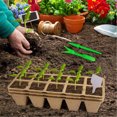 thumbnail image 3 of Darzheoy 120 Cells Seed Starter Tray, 12 Packs Biodegradable Peat Pots for Seedlings, Organic Germination Plant Starter Kit with 10 Labels and 2 Transplant Tools, 3 of 7
