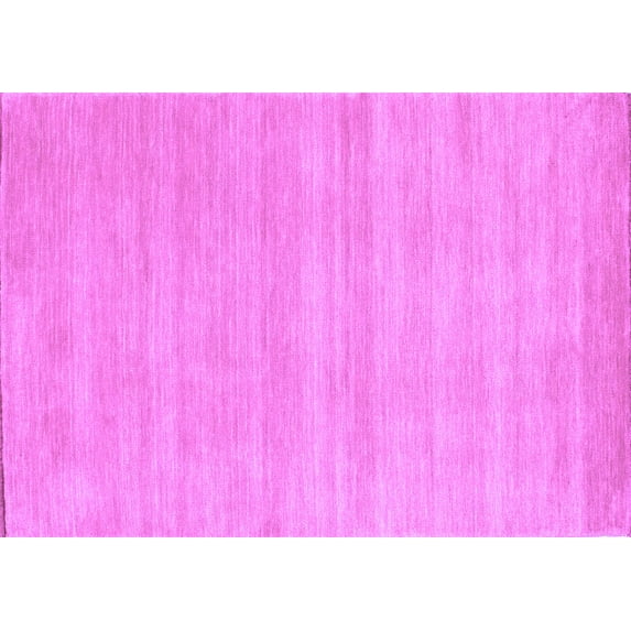 Ahgly Company Indoor Rectangle Solid Purple Modern Area Rugs, 7' x 10'