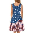 thumbnail image 3 of FKELYI Star Sleeveless Dresses Size XL Soft American Flag Women Beach Dress Breathable Crew Neck Tank Dress for Women,4 of July, 3 of 4