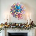 thumbnail image 4 of Litrail 18 Inch Artificial Christmas Wreath with Linen Bow - Indoor Outdoor Front Door Holiday Decor, 4 of 7