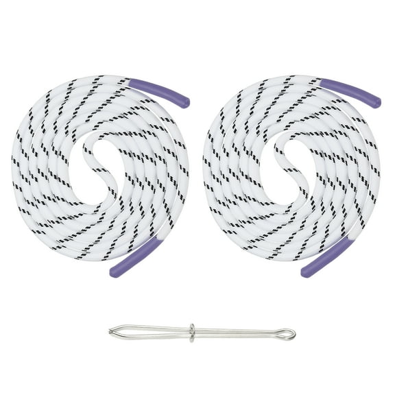 Uxcell 2 Pcs 53.1 inch Drawstring Cords Replacement Drawstring Hoodie String Sewing Tool with Easy Threader Purple