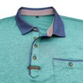 thumbnail image 6 of Sopiago Men Shirts Polo Short Sleeve T Shirts Casual Golf Polo Shirts with Pocket Mint Green,XL, 6 of 7