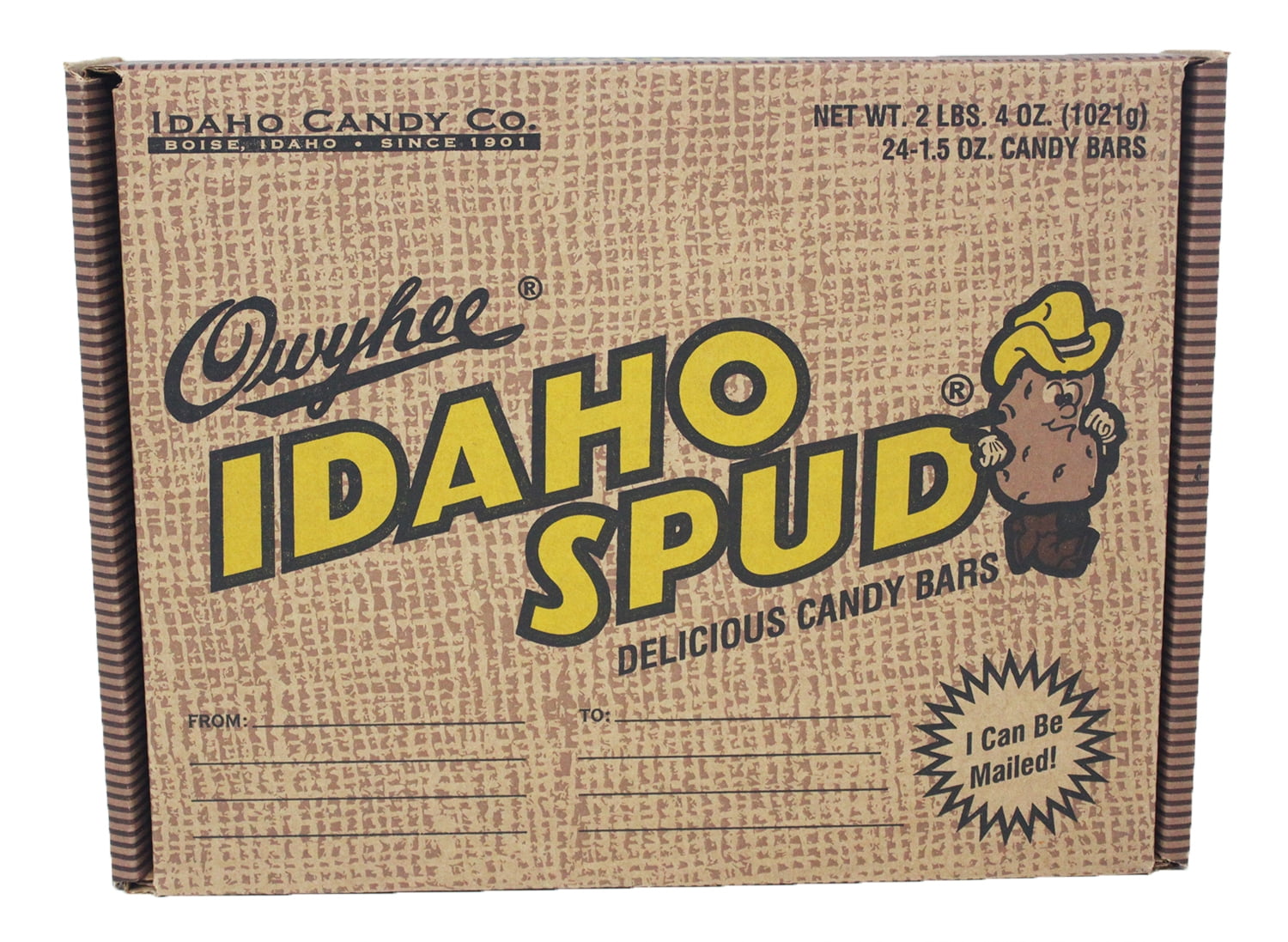 Famous Idaho Spud Chocolate Candy Bars, 24 Count