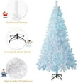 thumbnail image 4 of Keylever 6ft White Artificial Christmas Pine Tree with Blue LED Lights, Metal Stand, 750 Tips, 4 of 9