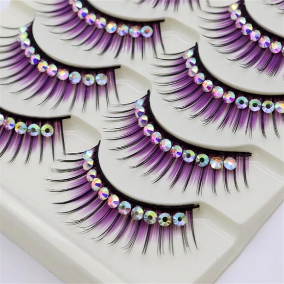 Fiudx Pestañas Postizatus, Extensiones de Pestañas 3D Glam Lashes Luxe, Pestañas Rizadas y Tenues de La Naturaleza, Ideales de Fiestas y Bodas, Listas de Selfies, Incluye 5 Pares de Largos y Gruesos.