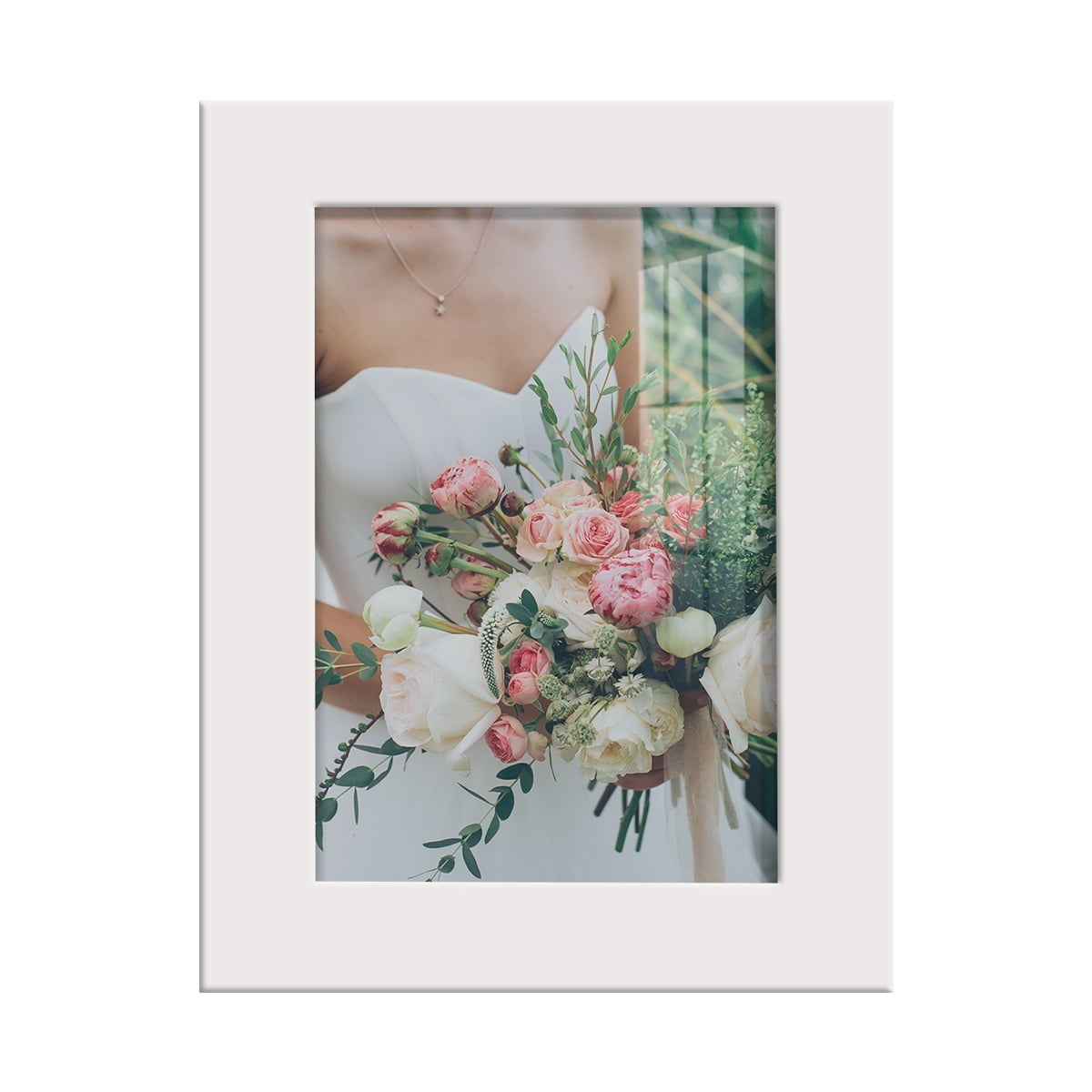 Modern Real Wood 3.5x5 inch Picture Frame in White