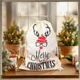 thumbnail image 5 of kjfeif Clearance Christmas Santa Sack Large Christmas Canvas Gift Bag with Drawstring Reusable Personalized Best Gift for Xmas Package Storage Christmas Gift Bags 18.5 x 26.37 Inch, 5 of 5