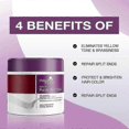 thumbnail image 3 of Maca Power Purple Hair Mask, Nourishing Deep Conditioner Professional Neutralizes Brass Yellow Tones For Blonde Silver Gray Highlighted Hair, 3 of 5