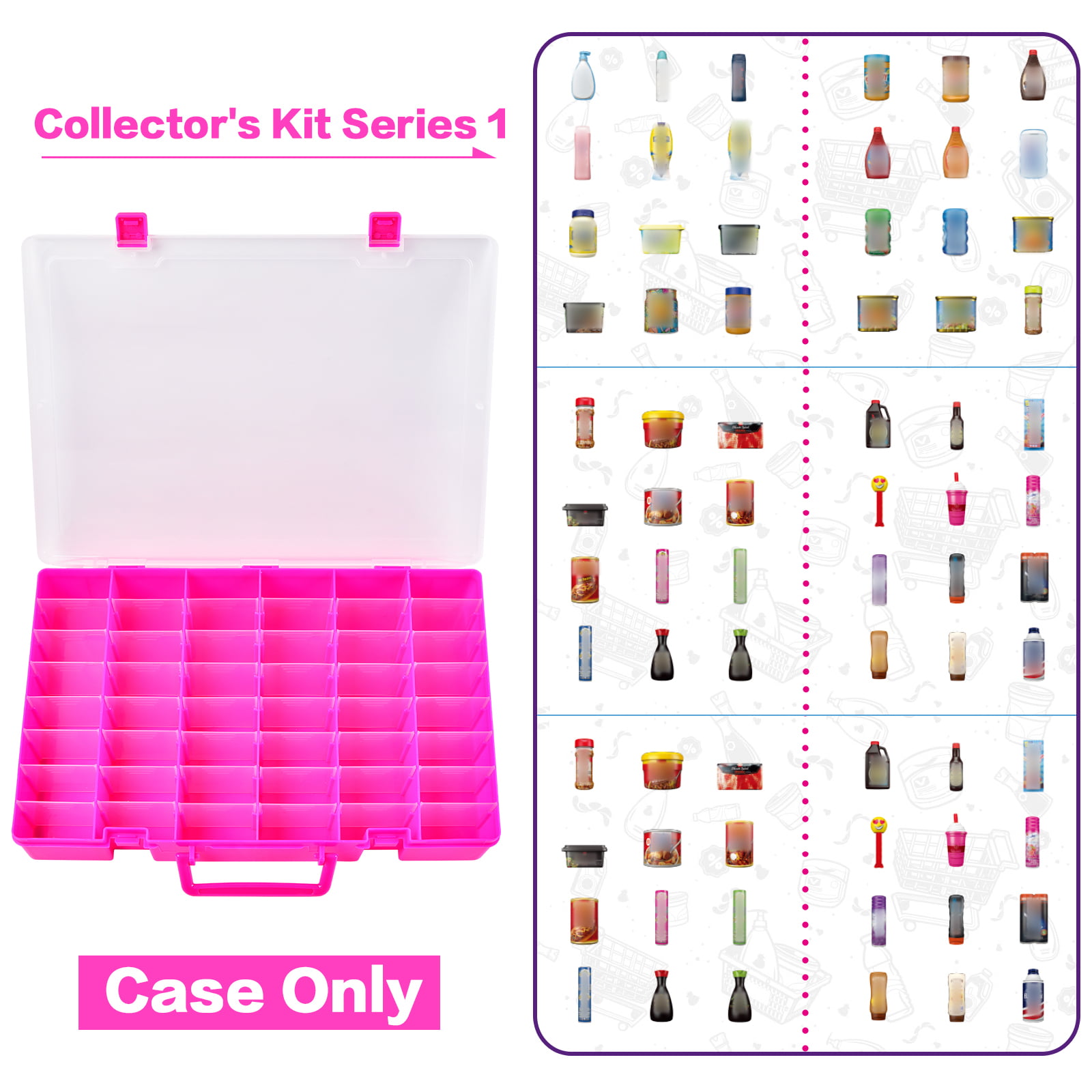 Case for Mini Brands Toys Series 1 2 3 Mystery Capsule Real Miniature  Collectible Kit, Storage Organizer Holder for Mini Mart Collection (Box  Only) 