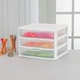 thumbnail image 6 of Sterilite Clear Plastic Stackable Small 3 Drawer Storage System, (6 Pack), 6 of 10
