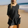 thumbnail image 2 of Women Summer Oversized T-Shirt Tee Rompers Casual Short Sleeve Overall Athletic Workout Jumpsuit Trendy Outfits, 2 of 6