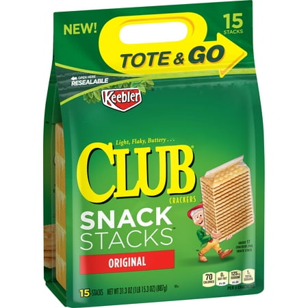 Keebler Club Snack Stacks Baked Crackers On The Go 31.3 Oz 15 (Best Snacks With Wine)