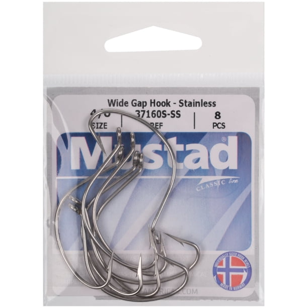 4 1 2 wide stainless fishing hook Inline X Strong Mustad O'shaughnessy 3407ss-DT Duratin bait hooks JYG Pro 4in Chubby Jig
