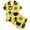 Yellow, variant on Kids Halloween Pajamas Size 6-7 Years Childrens Striped Sleepwear Short Sleeve Top with Shorts Soft Comfort Pjs for Girls Brick Red