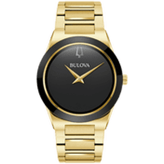 Bulova Maribor 98R171 Gold Tone Watch Diamond Bezel Day Date Women 36mm 98R171 Women main image 3