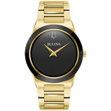 Bulova Millennia Men's Black Dial Stainless Steel Quartz Watch 97A183