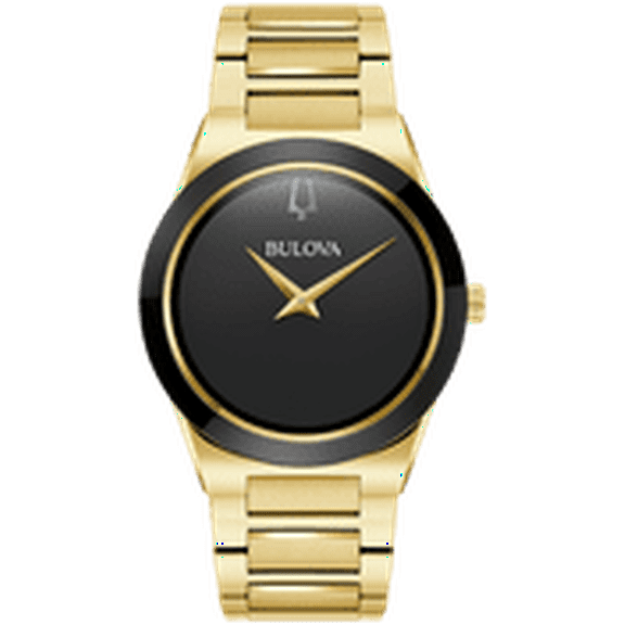 Bulova Millennia Men's Black Dial Stainless Steel Quartz Watch 97A183