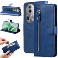 thumbnail image 1 of Estuche de Cuero PU con Cierre para OPPO Reno 11 5G , Funda Protectora con Billetera y Correa, 1 of 6