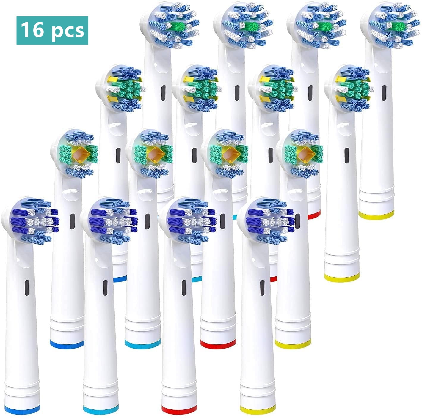 Electric Toothbrush Replacement Heads Compatible with Oral B, 4 Types ,16 Pack