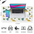 thumbnail image 5 of Long Mouse Pads for Desk,White Dinosaurs Leaves Pattern Desk Mats on Top Of Desks, Desk Mouse Pad Extra Large with 3mm Non-Slip Base and Stitched Edge for Gaming,Office,Work,Home 31.5"x15.7", 5 of 6
