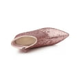 thumbnail image 4 of BLISSFUL STEP Women's Clear Block Heel Ankle Booties Pointed Toe Party Shoes Rose Gold 5.5, 4 of 8