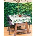 thumbnail image 3 of Fsddascl Spring Eucalyptus Leaf Outdoor Tablecloth - 60x84 Inch Rectangle Dining Table Cover, Simple Botanical Branches Vines Waterproof Outdoor Table Cloth with Umbrella Hole & Zipper for Patio, 3 of 7