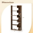 thumbnail image 3 of Costway 1 PCS 6-tier Bookshelf Tall Display Shelf with 11 Open Shelves 2 Anti-tipping Kits, 3 of 9