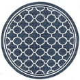 thumbnail image 3 of 6ft Round Water Resistant, Indoor Outdoor Rugs for Patios, Front Door Entry, Entryway, Deck, Porch, Balcony | Outside Area Rug for Patio | Navy, Geometric | Size: 5'3'' Round, 3 of 6