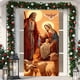 thumbnail image 5 of Tapiz Navideño para Puerta, 35 X 71 Pulgadas, Tela de Poliéster, Decoración Navideña para Colgar En La Puerta | Decoración Navideña para Fiestas de Invierno | Interiores, Exteriores, Nochebuena, Aula, 5 of 6