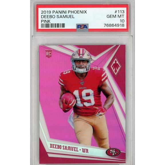 Graded 2019 Panini Phoenix Deebo Samuel #113 Pink Rookie RC Football Card PSA 10 Gem Mint
