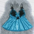 thumbnail image 3 of Fengqque Women V-Neck Satin Sexy Stain Pajamas Bowknot Tops, 3 of 4