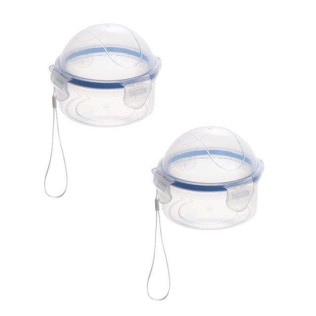 Contenants Ronds en Plastique pour Thé avec Couvercles 2 Pcs Sacs de Fermeture et Boîtes à Couvercles Organisation et Rangement Contenants Alimentaires de Cuisine Qualité Plastique Contenant Sec Bol Rond avec Couvercle Hermétique