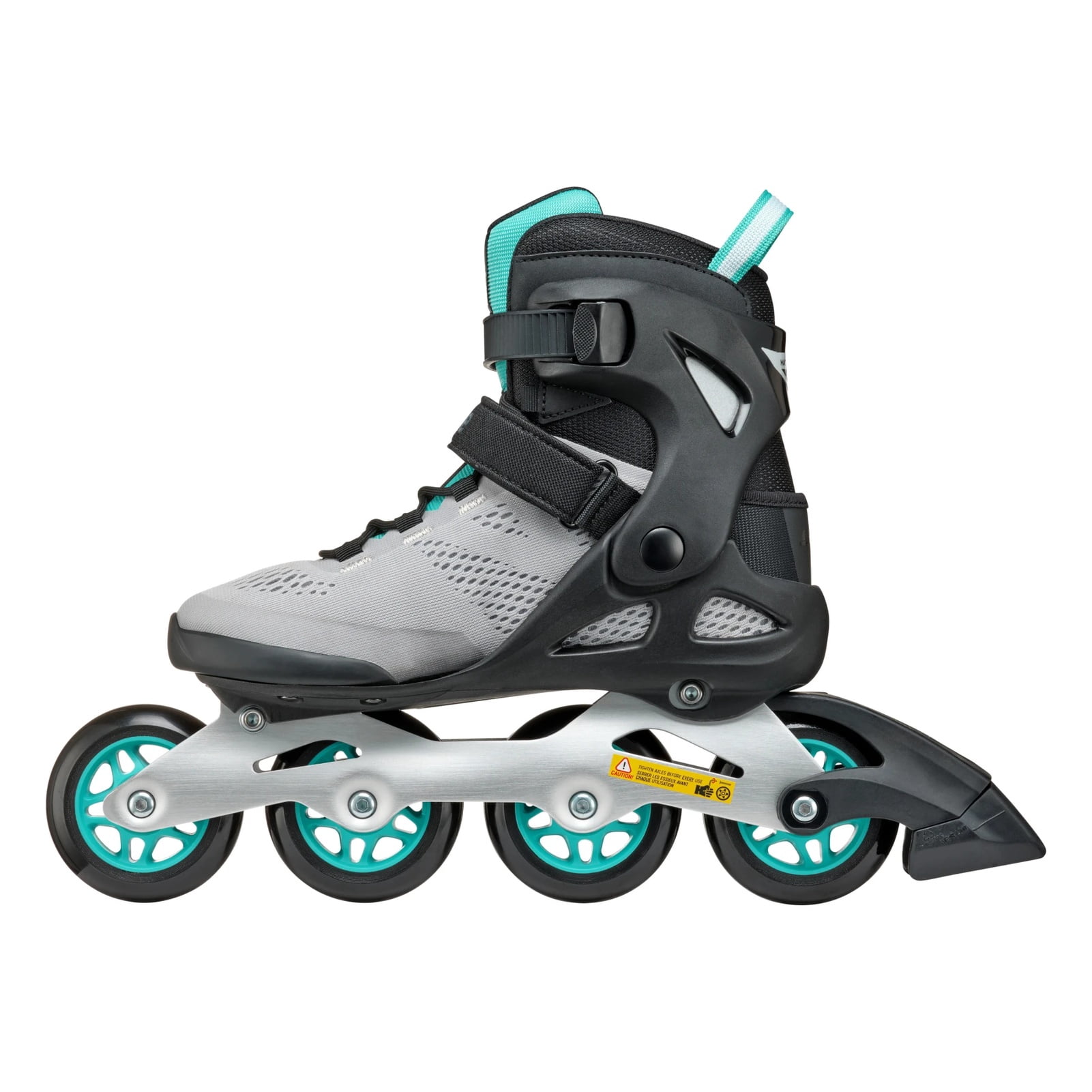 ROLLERBLADE Adult Female Macroblade 80 Inline Skates, Color: Gray/Teal Blue, Size: 9/9.5