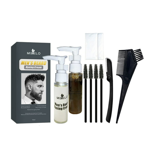 WIFKLSIIPG Beard Dyeing Cream Is Mild and Durable Not Easy to Fade Men'S Beard Dyeing Cream Suit Hair Color Tint Kit 10ml
