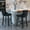 Black, variant on Counter Height Bar Stools Set of 2, Wing-Back Bar Chairs with Button Tufted Decoration and Wooden Legs, Upholstered Island Chairs with Footrest for Kitchen Island, Beige