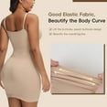 thumbnail image 2 of MANIFIQUE Women Shapewear Dress Full Slip Tummy Control Body Shaper V Neck Adjustable Spaghetti Strap, 2 of 6