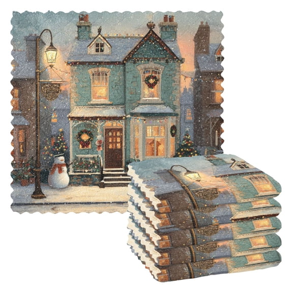 6 Pieces of Kitchen Towels 11x11Inch Kitchen Dish Cloths Kitchen Dish Towels Reuseable Cleaning Cloths Beautiful Christmas House
