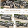 thumbnail image 3 of AECOJOY 7 Pieces Patio Furniture Set with Two Storage Boxes, Outdoor Rattan Conversation Set with Cover，All-Weather PE Wicker Sectional Sofa Outdoor Furniture for Garden, Backyard,  Black Rattan&Grey, 3 of 6