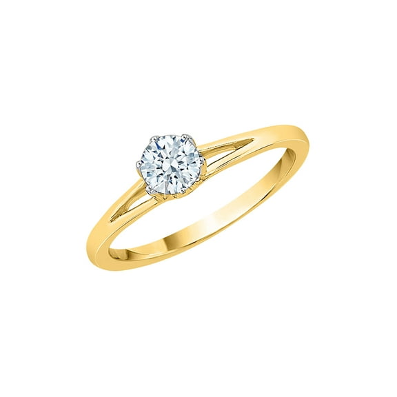 KATARINA Diamond Solitaire Promise Ring in 10K Yellow Gold (1/4 cttw, I-J, I1-I2) (Size-8.5)