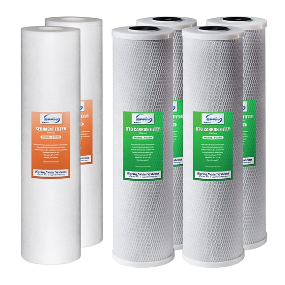 Paquete de reemplazo de filtro de agua iSpring F6WGB32B de 3 etapas