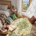 thumbnail image 2 of Bohemian Floral Medallion Area Rug - 3x5 Soft Rug for Bedroom Living Room Mat, Cute Washable Indoor Floor Throw Carpet for Office Entry Way Apartment Dressing Room RV, Yellow/Green/Multi, 2 of 8