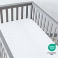 thumbnail image 5 of Bare Home 2 Pack Fitted Sheets - Premium 1800 Collection - Ultra Soft - Crib, Spring Mint/White, 5 of 7