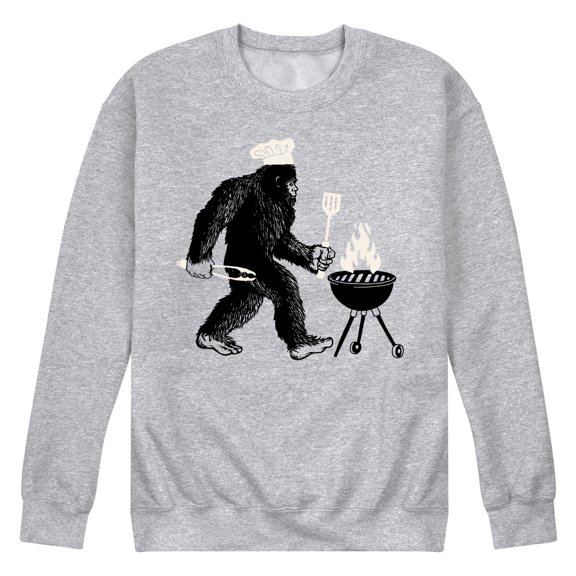 Instant Message - Bigfoot Grill - Men's Crew Neck Fleece Pullover