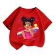 thumbnail image 3 of LRen Toddler Shirts Girls 4t Girl Funny Graphic Crew Neck Holiday Short Sleeve Tops Girl's Trendy Casual Tees Vacation Summer Tee Top, 3 of 5